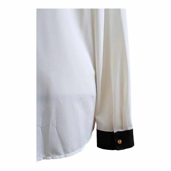 NWT Worthington White with Black Long Sleeve Button-Down Shirt Size XL - Picture 5 of 13